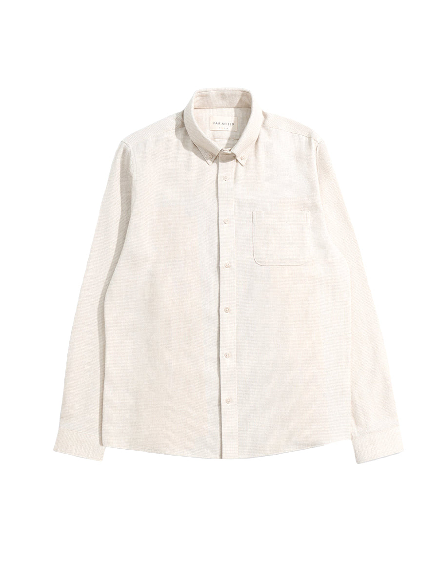 Mod Brushed Dobby Button Down - Stone