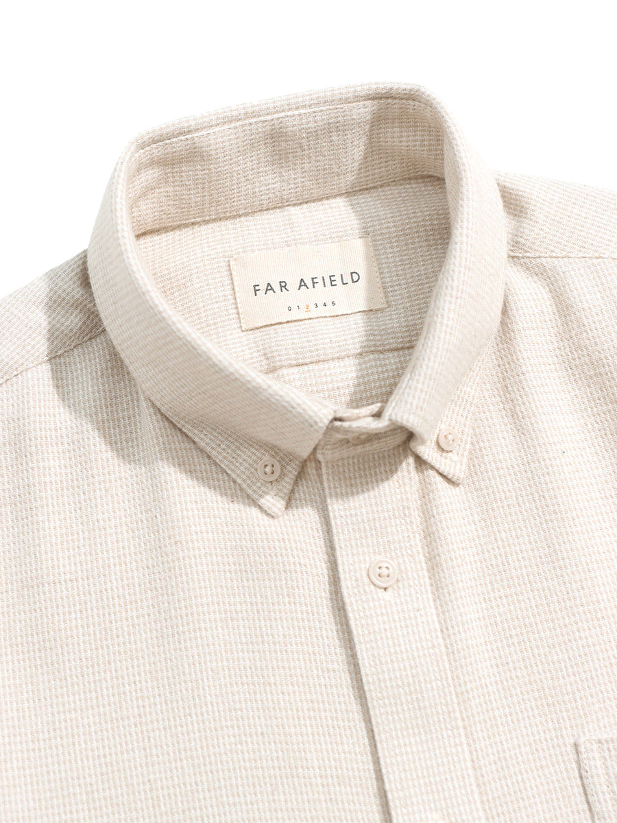 Mod Brushed Dobby Button Down - Stone