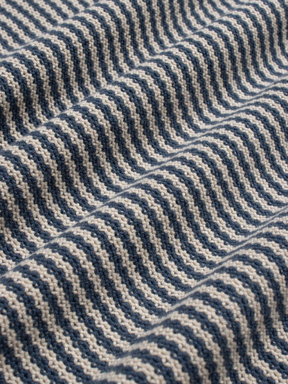 Newport Short Sleeve Knit - Blue & Sand Stripe