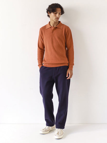 Renard Knit Polo - Burnt Orange