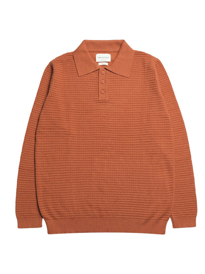 Renard Knit Polo - Burnt Orange