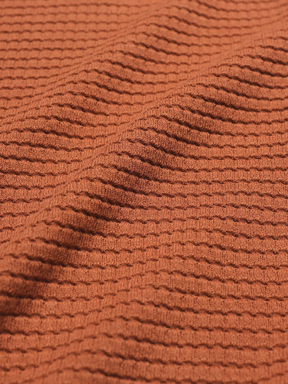 Renard Knit Polo - Burnt Orange