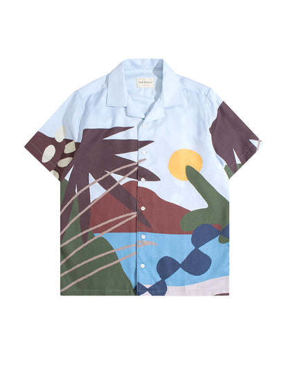 Stachio Short Sleeve Shirt - Beach Landscape