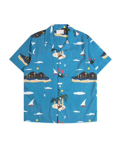 Stachio Short Sleeve Shirt - Island Print