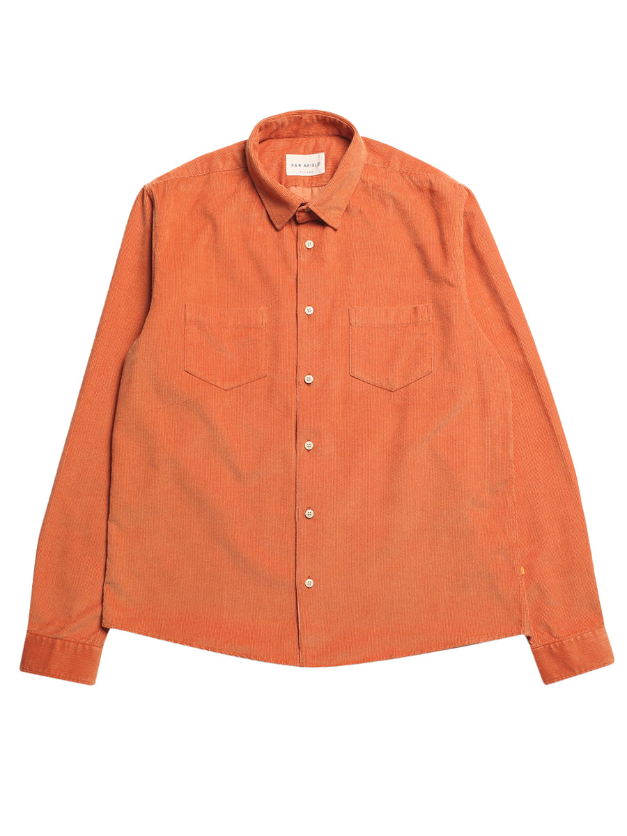 Two Pocket Corduroy Shirt - Burnt Orange