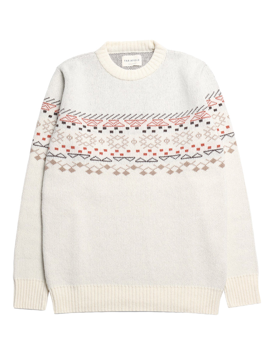 Uichi Fair Isle Sweater - Snow White