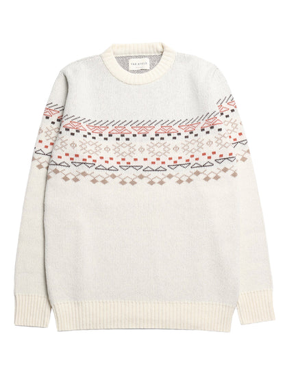 Uichi Fair Isle Sweater - Snow White