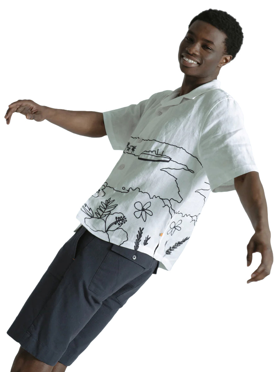Veloso Shirt - Embroidered Landscape