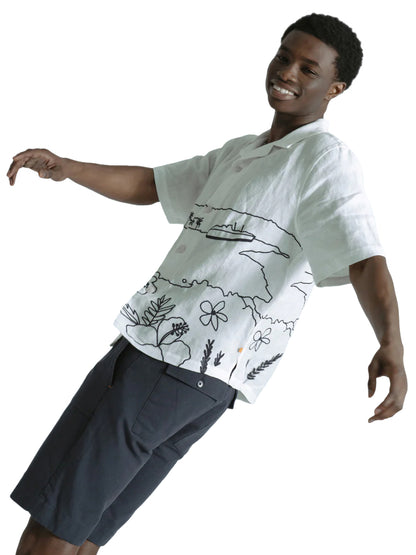 Veloso Shirt - Embroidered Landscape
