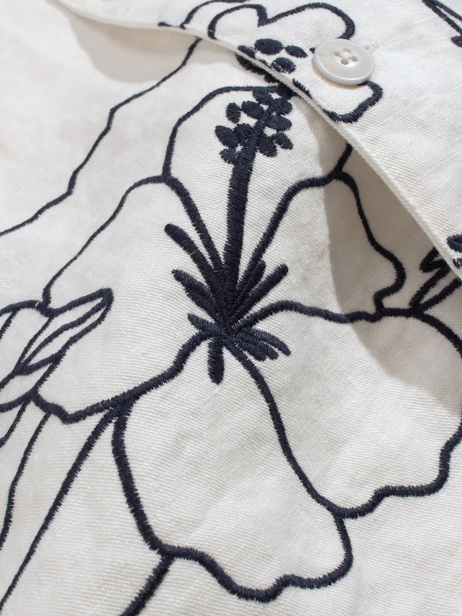 Veloso Shirt - Embroidered Landscape