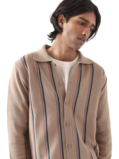 Zigged Cardigan - Kuki Stripe