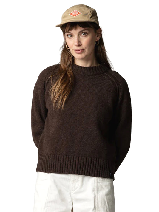 Anvon Crewneck Raglan Sweater - Coffee