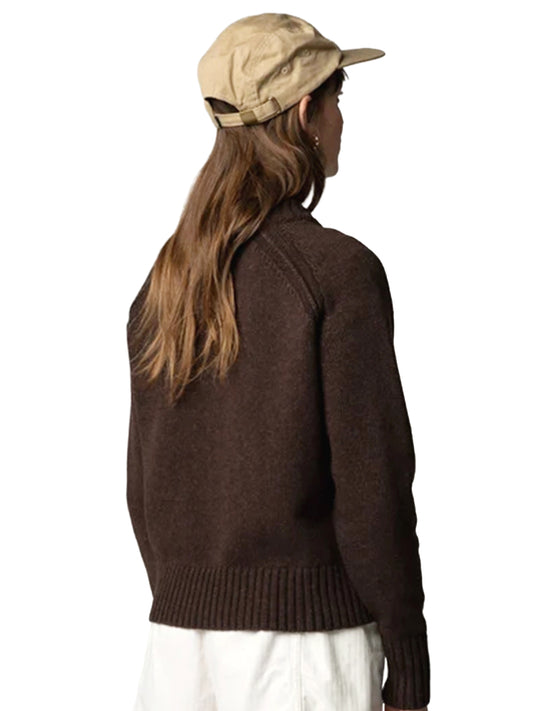 Anvon Crewneck Raglan Sweater - Coffee