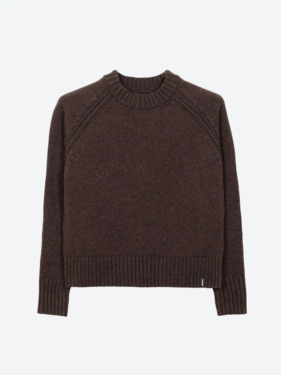 Anvon Crewneck Raglan Sweater - Coffee