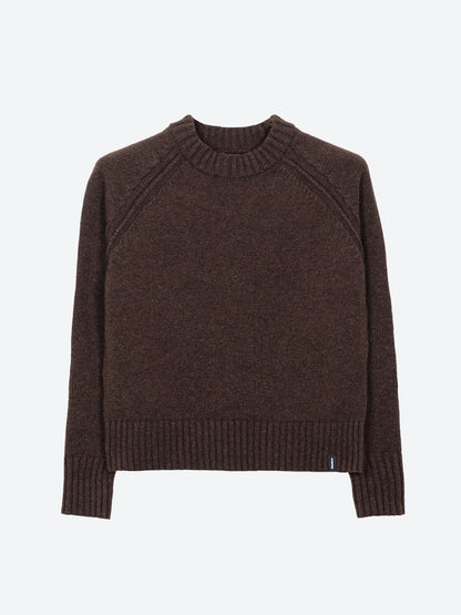 Anvon Crewneck Raglan Sweater - Coffee
