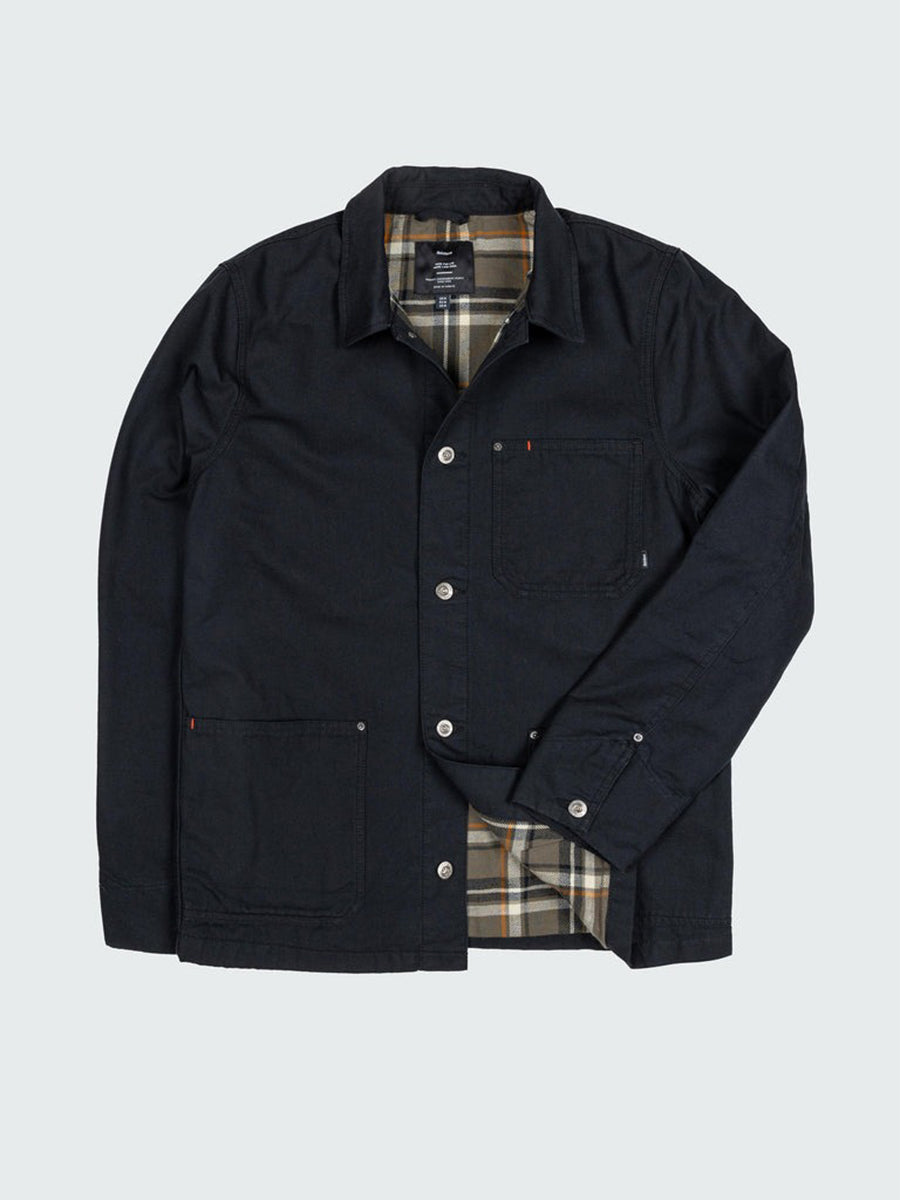 Basset Flannel Lined Chore Jacket - Black