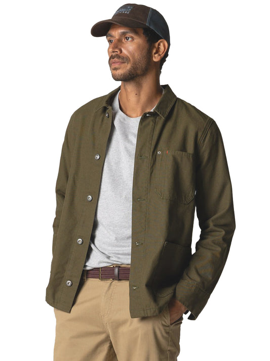 Basset Flannel Lined Chore Jacket - Olive