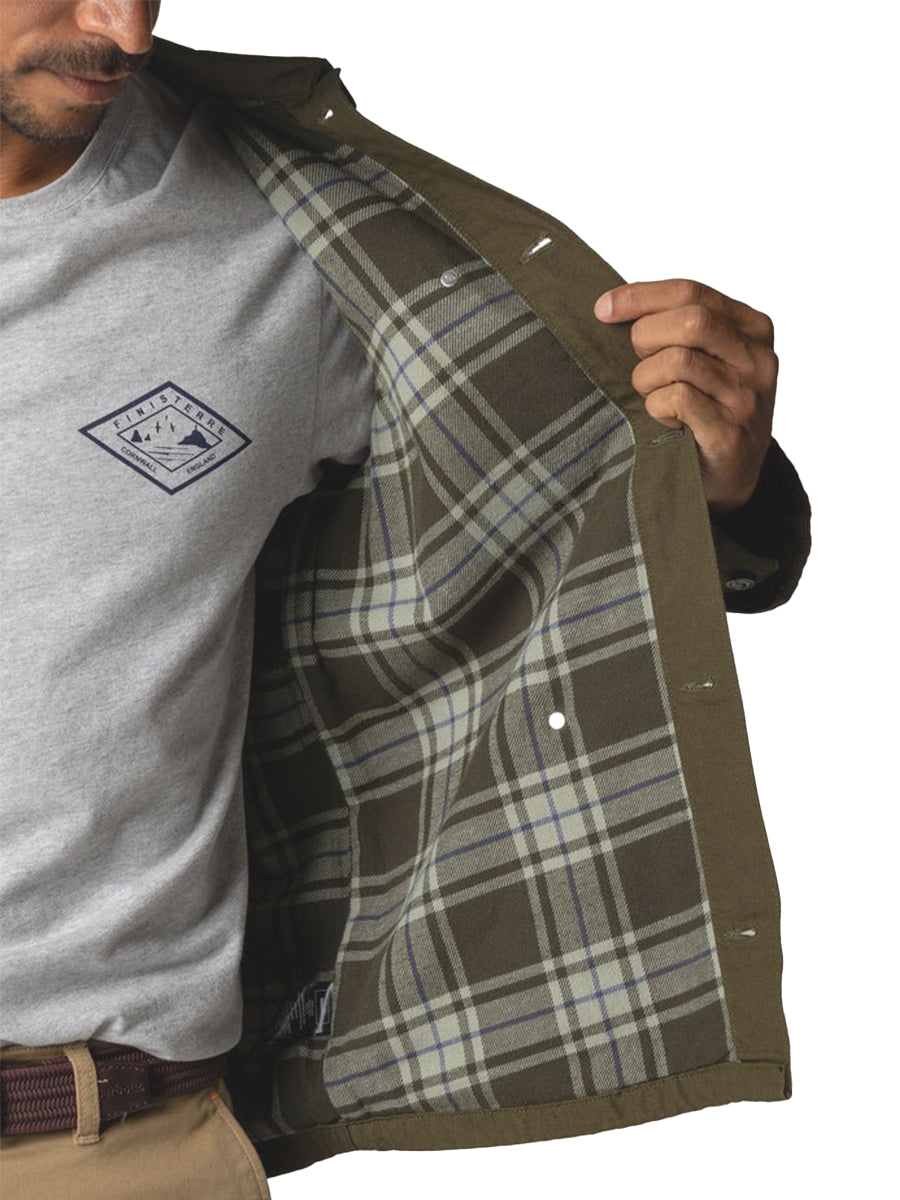 Basset Flannel Lined Chore Jacket - Olive