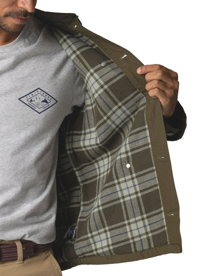 Basset Flannel Lined Chore Jacket - Olive