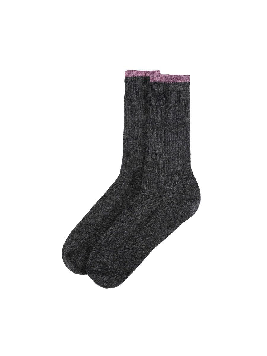 Bosun Socks - Raven & Heather Mist