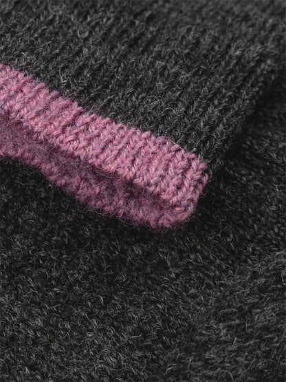 Bosun Socks - Raven & Heather Mist