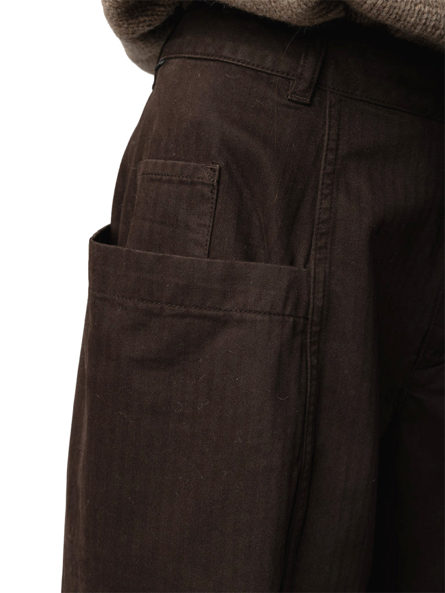 Croft Barrel Trousers - Burnt Umber