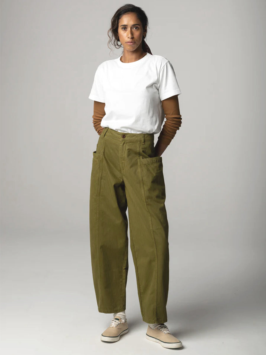 Croft Barrel Trousers - Marsh
