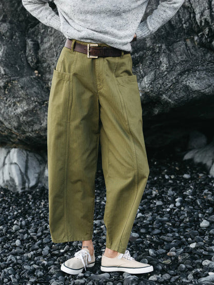 Croft Barrel Trousers - Marsh