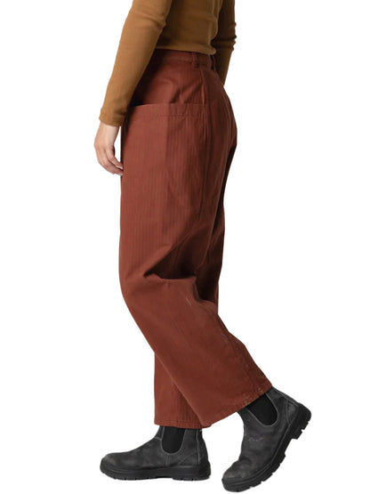 Croft Barrel Trousers - Mahogany Brown