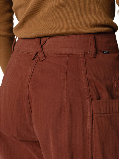 Croft Barrel Trousers - Mahogany Brown