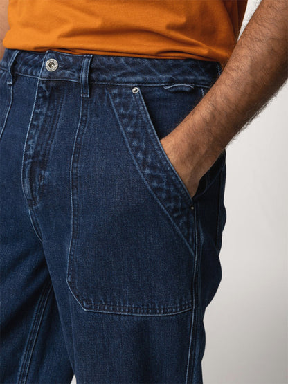 Denim Basset Trousers - Dark Indigo
