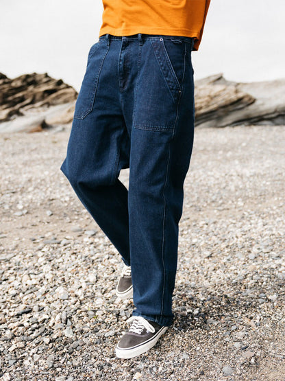 Denim Basset Trousers - Dark Indigo
