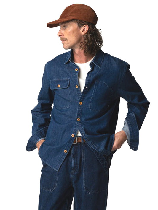 Eddystone Shirt - Mid-Wash Indigo Denim