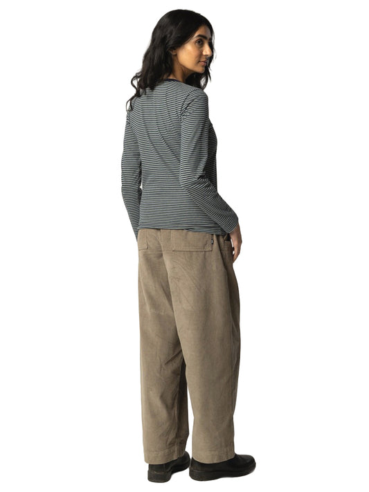 Eldon Long Sleeve Stripe Tee - Sailboat Green, Ecru, & Navy