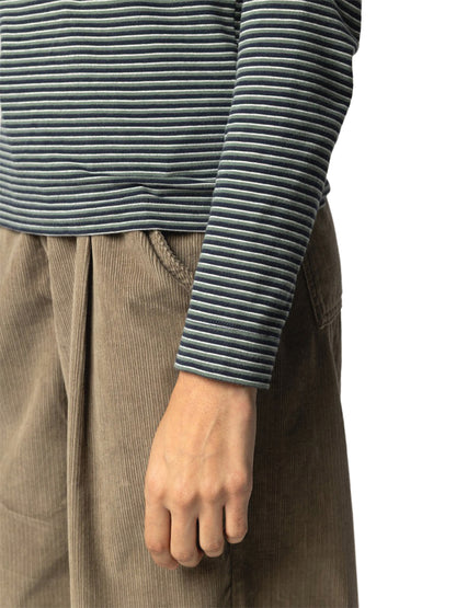 Eldon Long Sleeve Stripe Tee - Sailboat Green, Ecru, & Navy