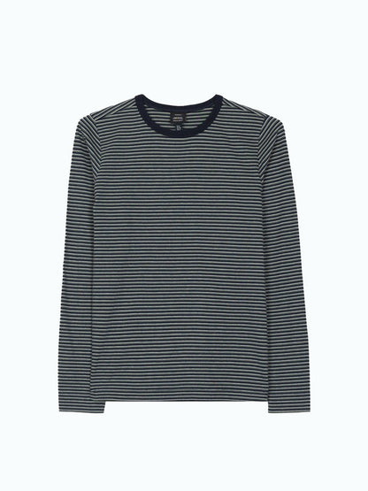 Eldon Long Sleeve Stripe Tee - Sailboat Green, Ecru, & Navy