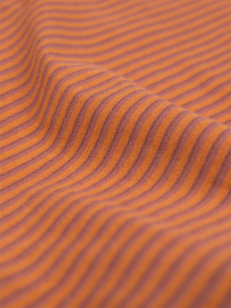 Eldon Stripe Long Sleeve Tee - Sierra, Red Oxide, Burnt Umber