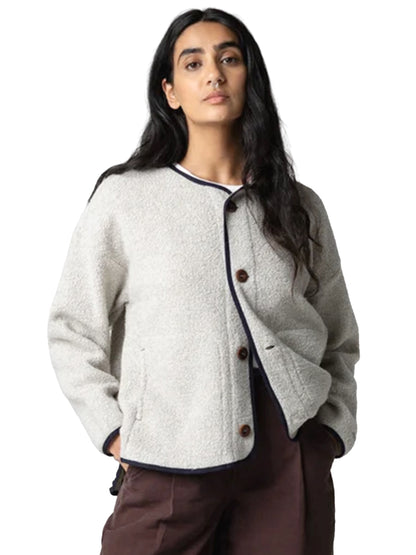 Elowen Fleece Cardigan - Dove Grey