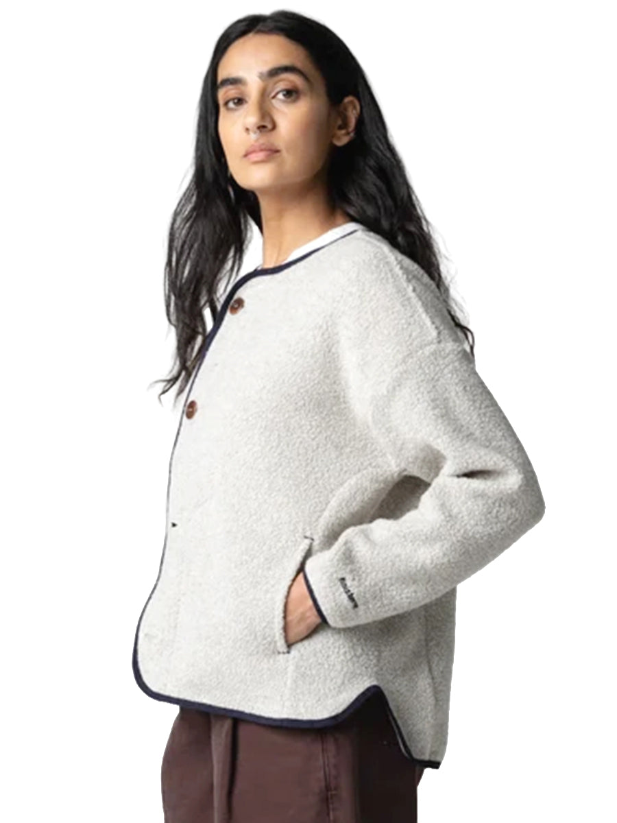 Elowen Fleece Cardigan - Dove Grey