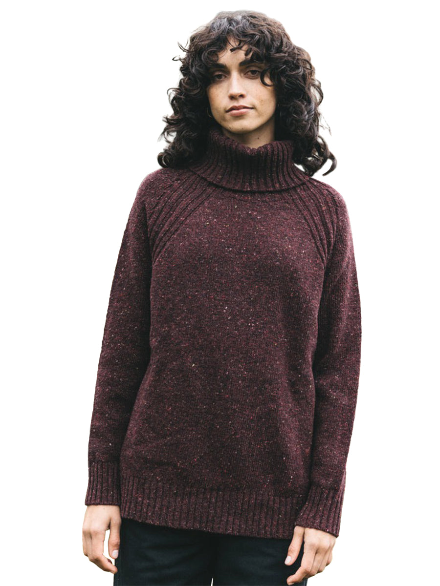 Farne Rollneck Sweater - Black Cherry