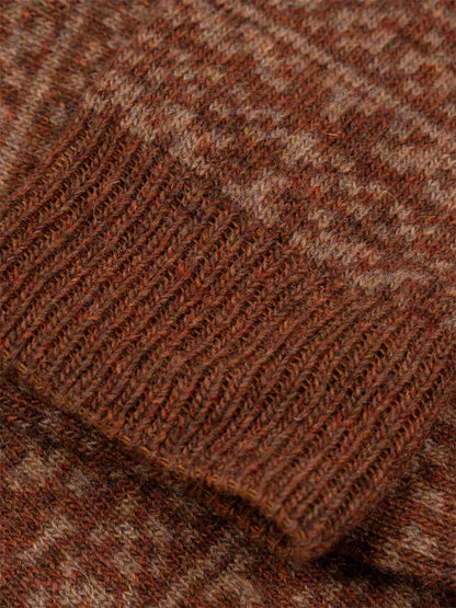 Fen Fair Isle Socks - Chestnut & Woodsmoke