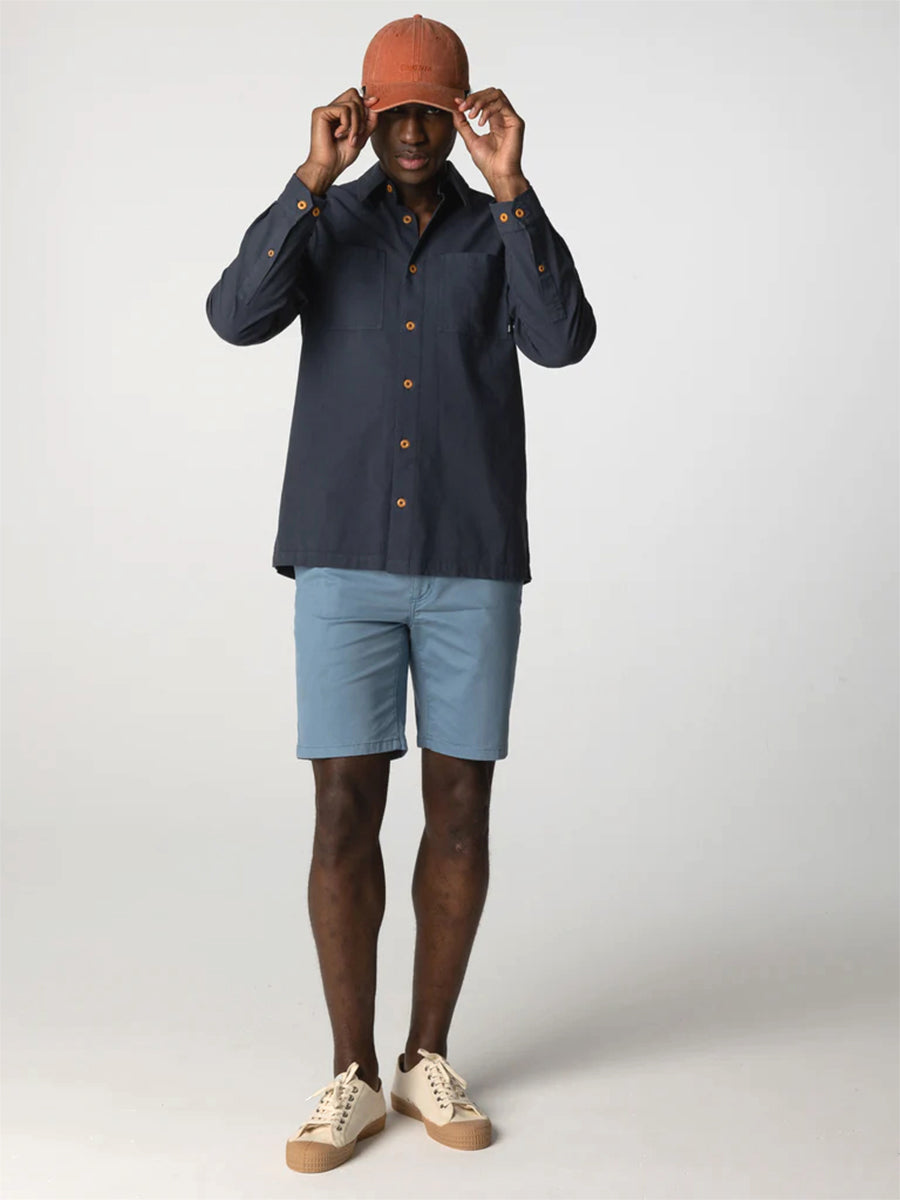 Hendra Long Sleeve Shirt - Navy