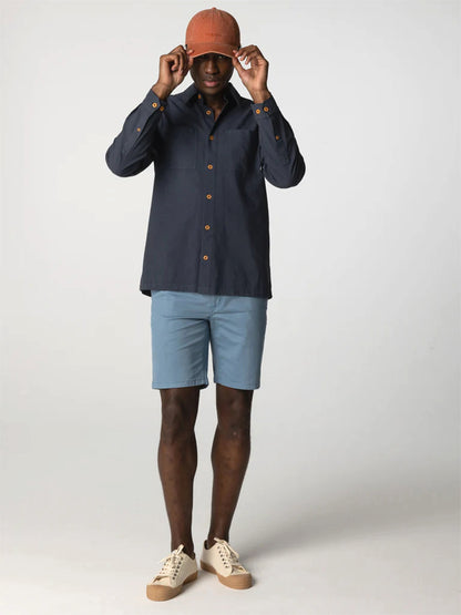 Hendra Long Sleeve Shirt - Navy