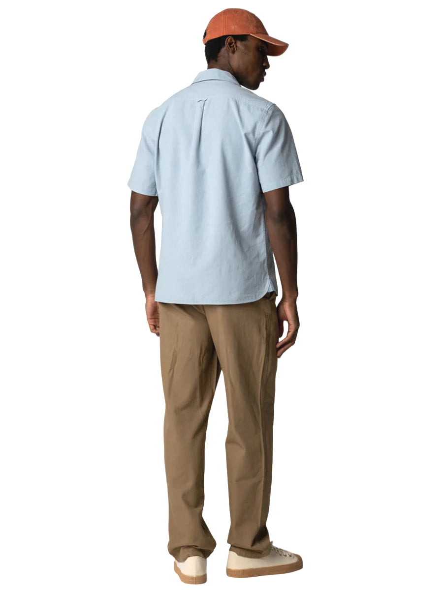 Hendra Pop-Over Short Sleeve Shirt - Dusty Blue