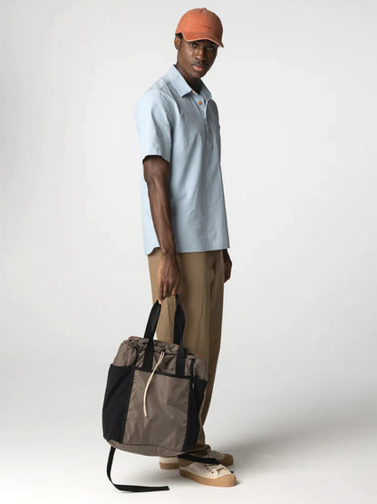 Hendra Pop-Over Short Sleeve Shirt - Dusty Blue