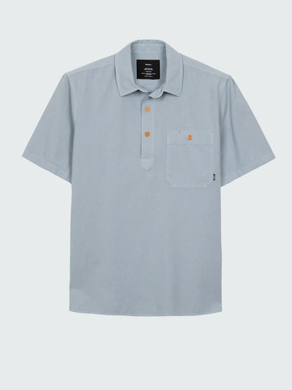 Hendra Pop-Over Short Sleeve Shirt - Dusty Blue