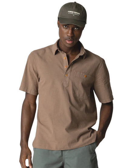 Hendra Pop-Over Short Sleeve Shirt - Woodsmoke
