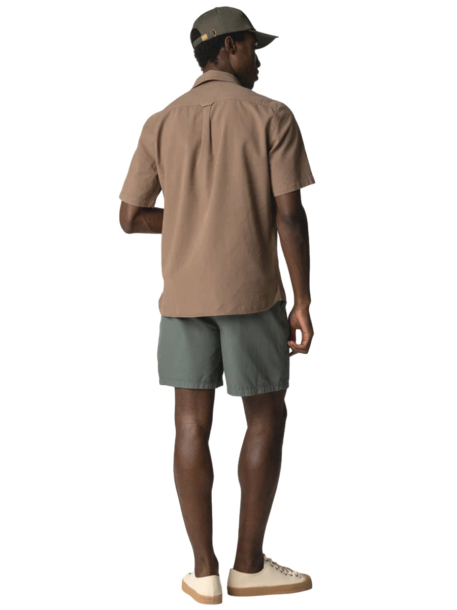 Hendra Pop-Over Short Sleeve Shirt - Woodsmoke