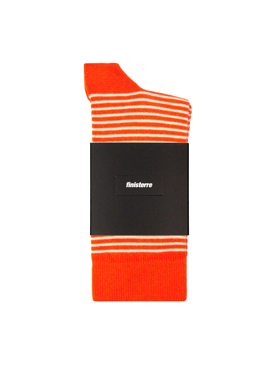 Holm Socks - Flame & Ecru