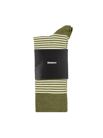 Holm Socks - Olive & Ecru